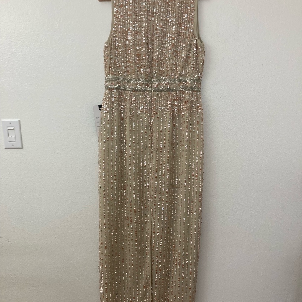 NWT Mac Duggal 93604 Sequin Sleeveless Evening Gown in Gold Size 10 - Picture 6 of 11